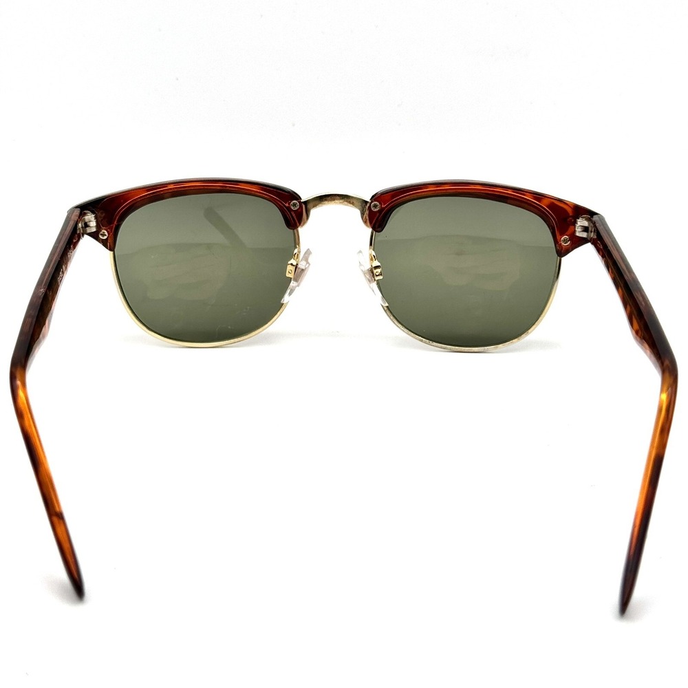 Classic Round Fashion Sunglasses Tortoise Gold Designer Frame Black Lenses Style - Picture 6 of 12